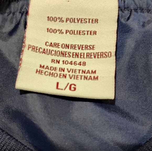 University Of Virginia Cavaliers Men's Blue Pullover, Warm Up Jacket, Size Large - Picture 5 of 9